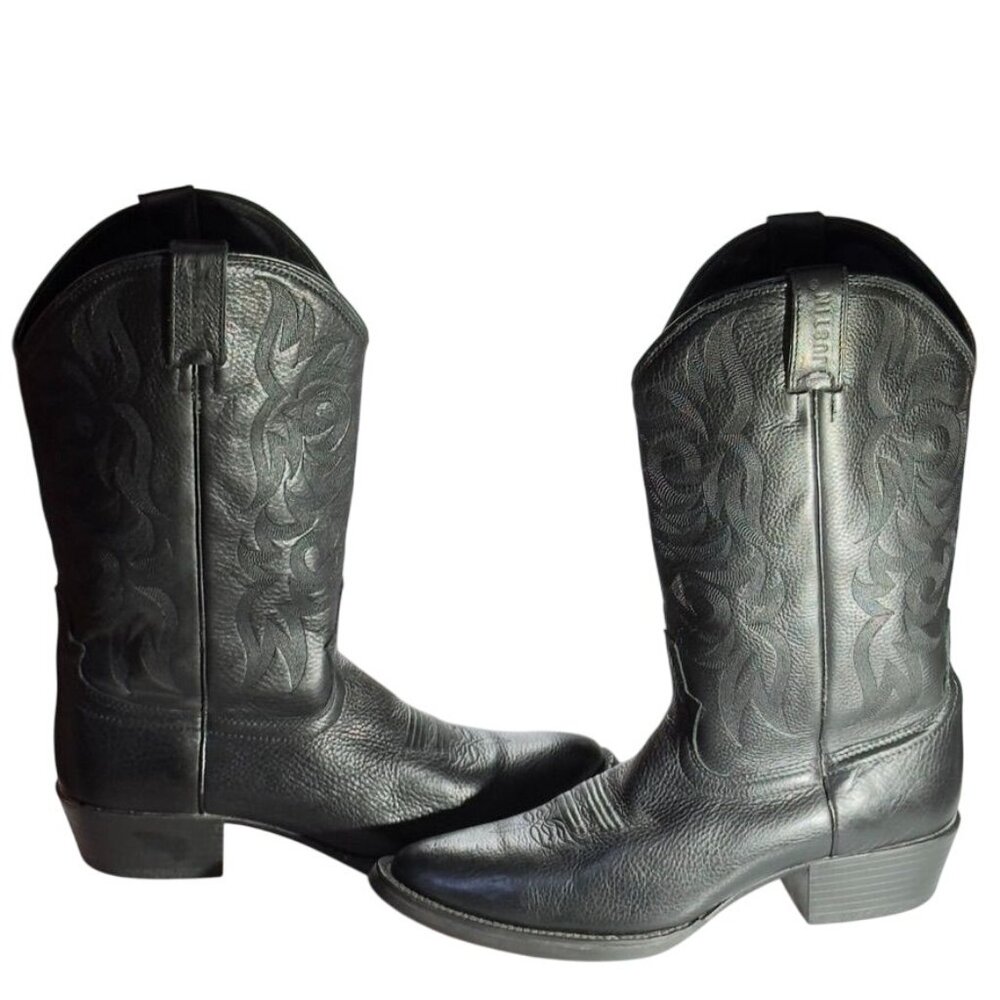 JUSTIN Mens Round Toe 13 Inch Western Boots Size 10D - Picture 7 of 9